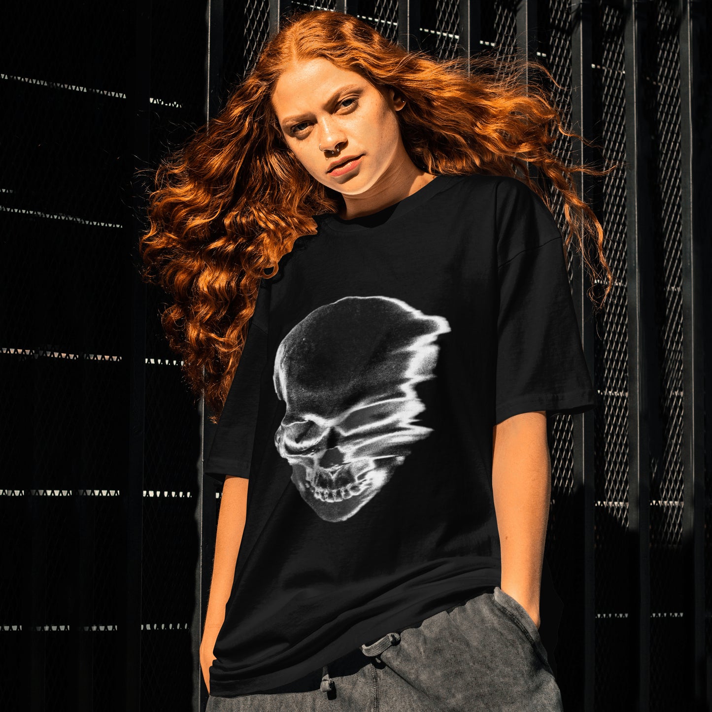 SKELETON FACE | DROP SHOULDER SHIRT | UNISEX