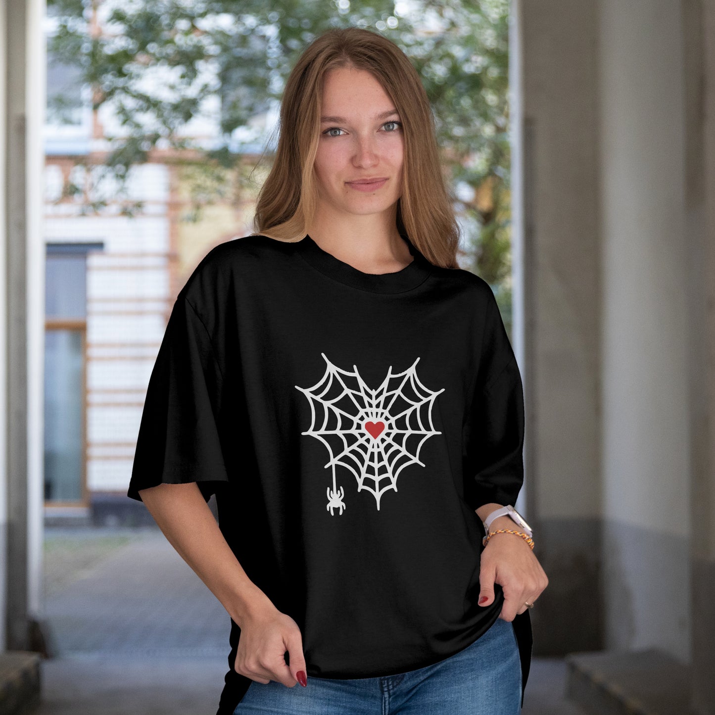 SPIDER NET PRINTED | DROP SHOULDER | UNISEX