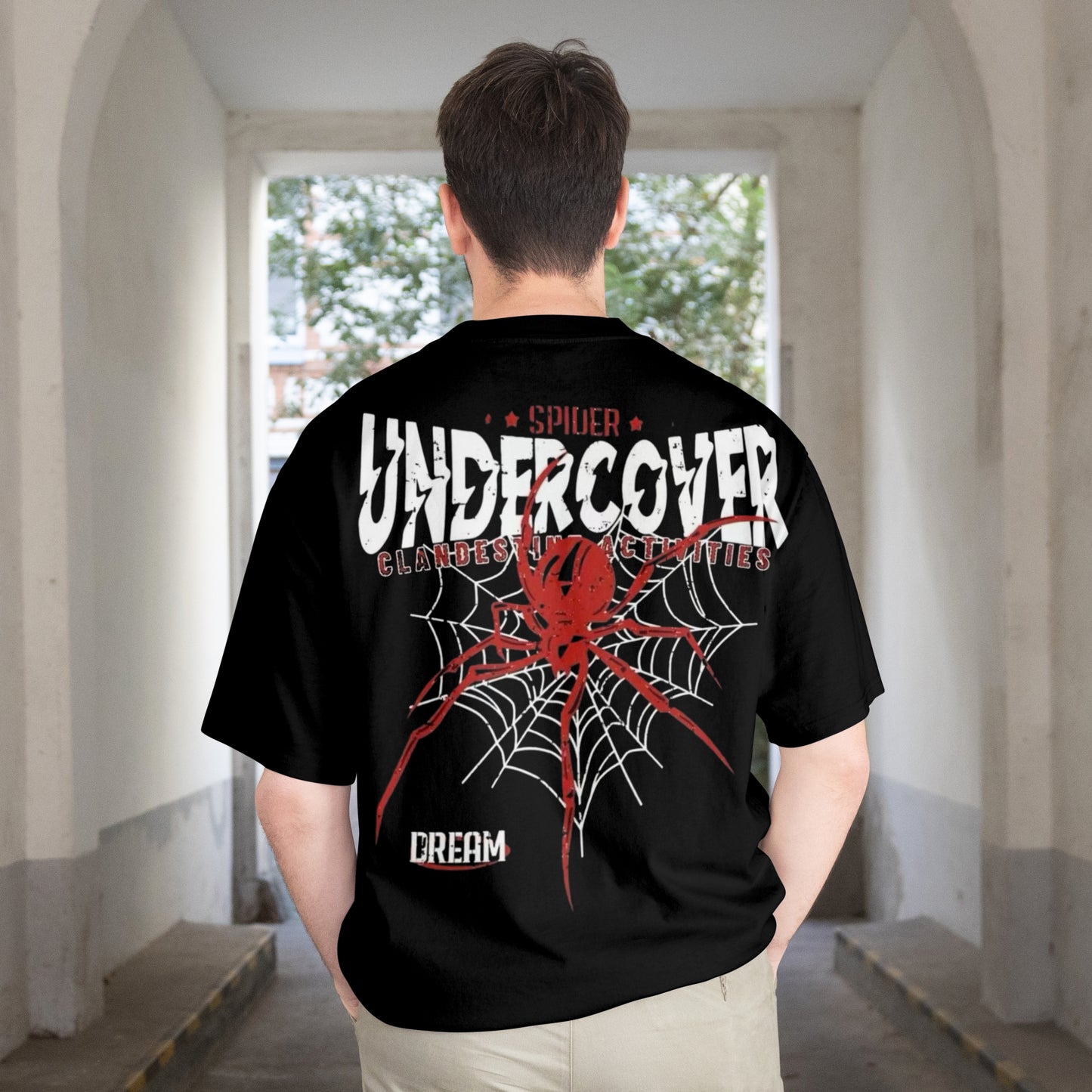 SPIDER NET PRINTED | DROP SHOULDER | UNISEX