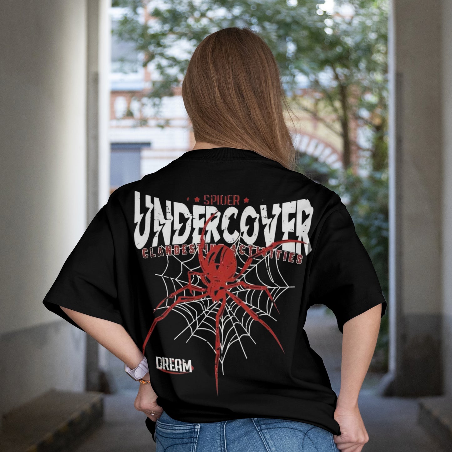 SPIDER NET PRINTED | DROP SHOULDER | UNISEX