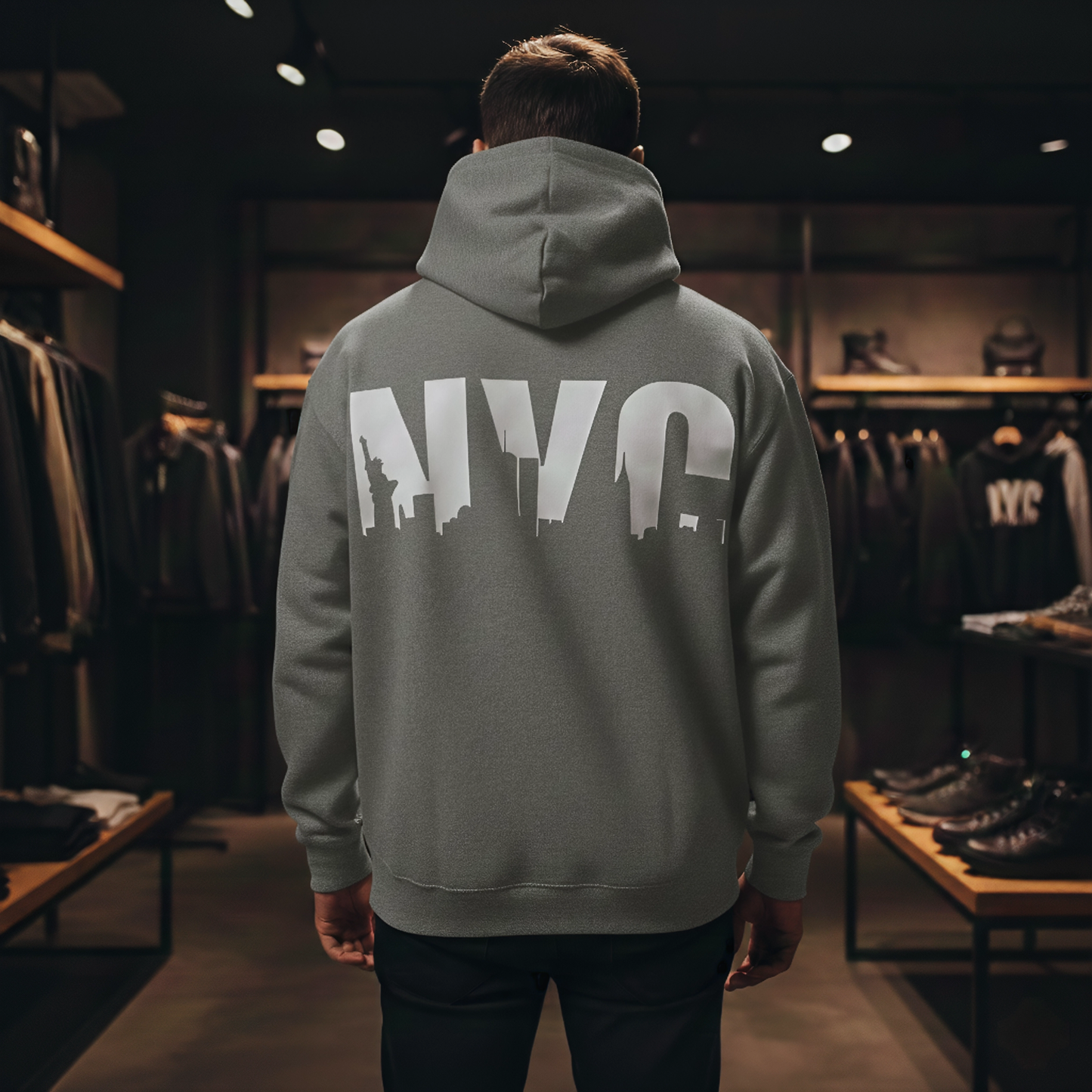 NEW YORK PRINTED | ZIPPER HOODIES | UNISEX