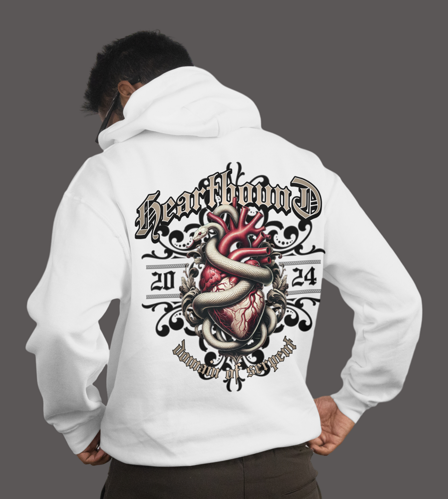 SNAKE HEART PRINTED | HOODIES | UNSEX