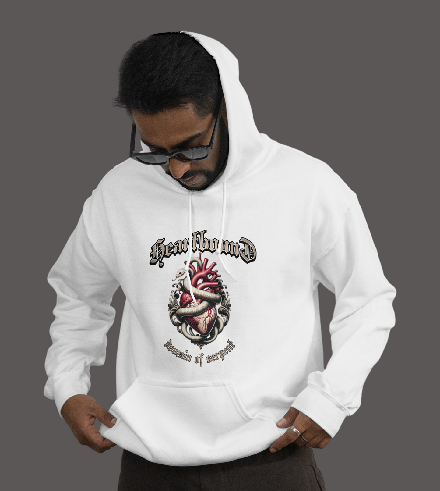 SNAKE HEART PRINTED | HOODIES | UNSEX