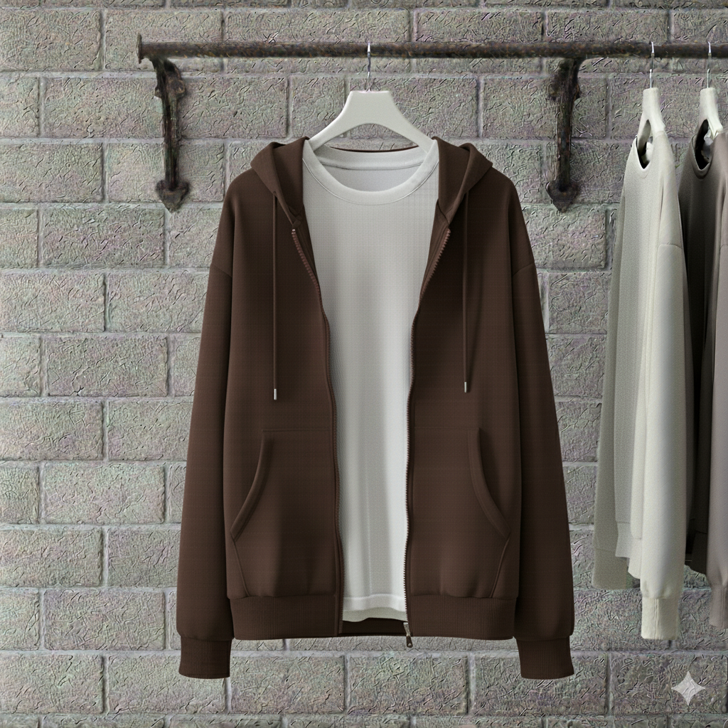 ZIPPER HOODIE WITH T SHIRT COMBO